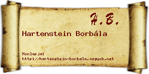 Hartenstein Borbála névjegykártya